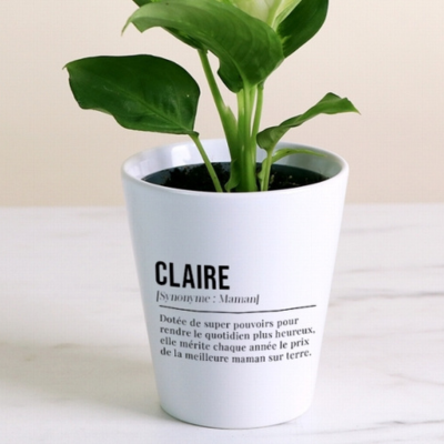 Pot de fleurs personnalisé - Définition Maman