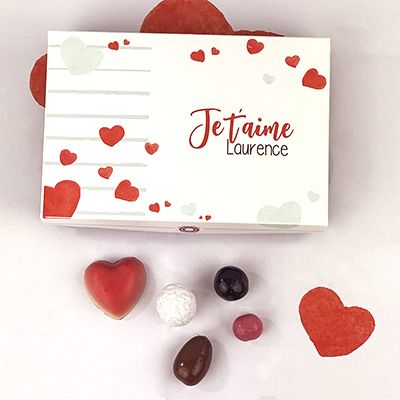 Boîte de chocolats Personnalisable - Amour