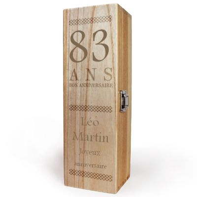 Caisse à vin personnalisable homme 83 ans