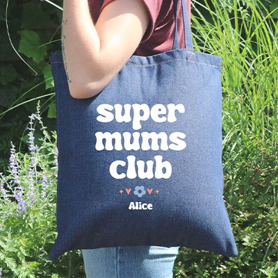 Tote bag en jean personnalisé - Cool Mums Club