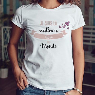 Tee shirt personnalisé femme - Meilleure du monde