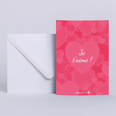 Carte Je t'aime - Saint-Valentin