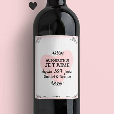 Étiquette de vin Pingouin de la Saint-Valentin, Amour, seras-tu mon  Valentine Bouteille de vin, étiquettes en poly blanc satiné pour la Saint- Valentin, célébration, amour -  France