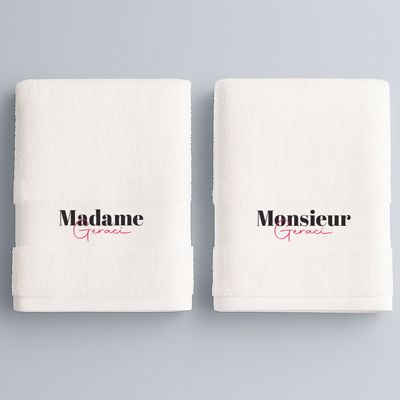 Duo de serviettes Mr & Mrs