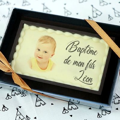 Tableau photo Personnalisable en chocolat