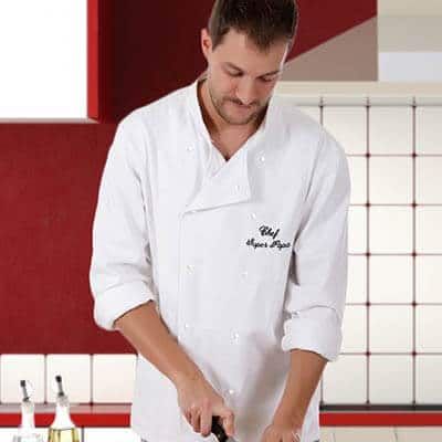 Veste cuisine brodée deals