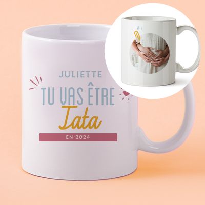 Mug personnalisé - Tu vas être tata