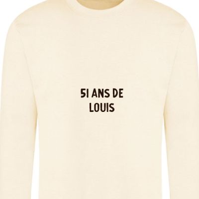 Sweat personnalisable homme 51 ans