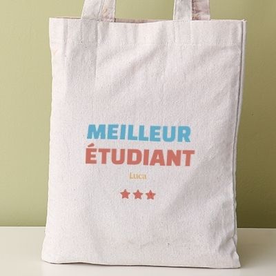 Tote bag personnalisable - Meilleur Étudiant