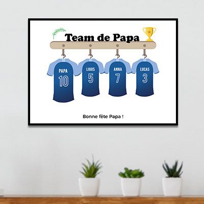 Affiche personnalisée famille - Dream Team