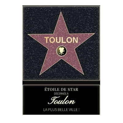Affiche etoile de star personnalisé Toulon
