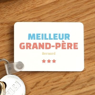 Porte-clef à personnaliser - Meilleur Grand-Père