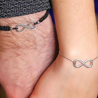 Bracelet infini personnalisé pour Homme - Prénom