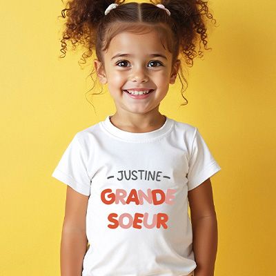 T-shirt enfant personnalisé - Grande sœur