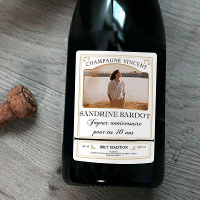 Bouteille de champagne personnalisée - Photo