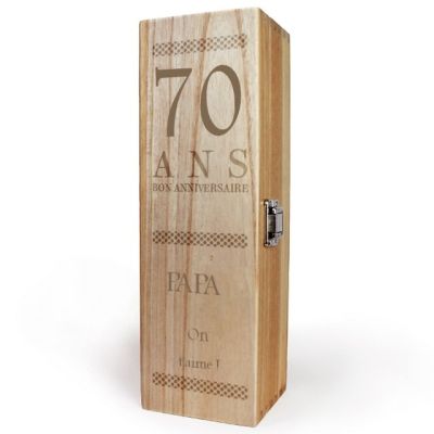 Caisse à vin anniversaire age papa 70 ans