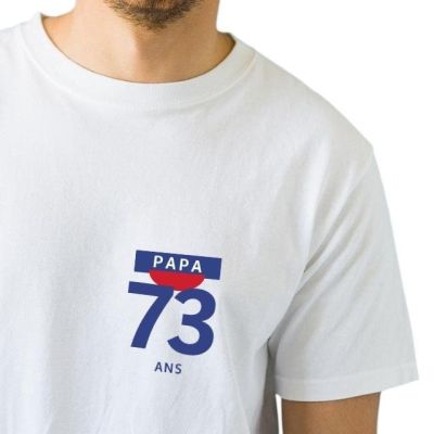 T-shirt blanc homme pastis papa 73 ans