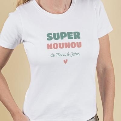 Tee shirt personnalisé femme - Super Nounou