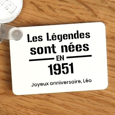 Porte-clés personnalisé - Les Légendes sont nées en 1951