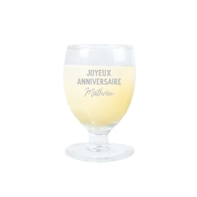 Verre à ricard ballon personnalisé pour un Mathieu