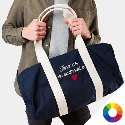 Sac de voyage brodé