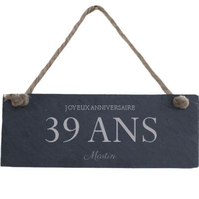 Plaque de porte personnalisable homme 39 ans