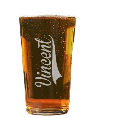 Verre à bière pinte personnalisé pour un Vincent