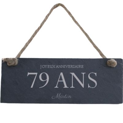 Plaque de porte personnalisable homme 79 ans