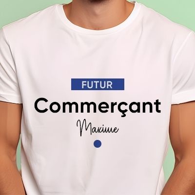 Tee shirt personnalisé homme - Futur commerçant