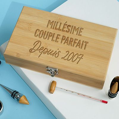 Coffret sommelier personnalisé - 5 accessoires - Texte