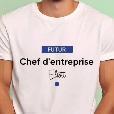 Tee shirt personnalisé homme - Futur chef d'entreprise