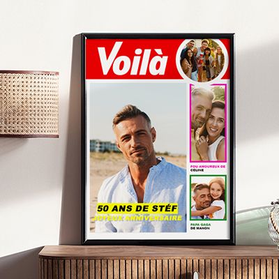 Poster photo personnalisé - Fausse Une de Magazine People