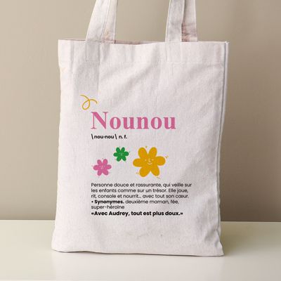 Tote bag personnalisé - Définition Nounou