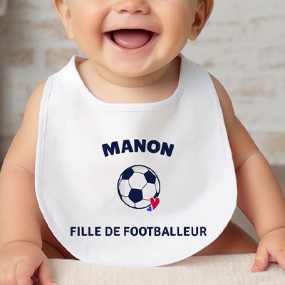 Bavoir bébé personnalisé - Football