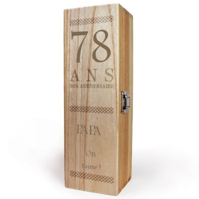 Caisse à vin anniversaire age papa 78 ans