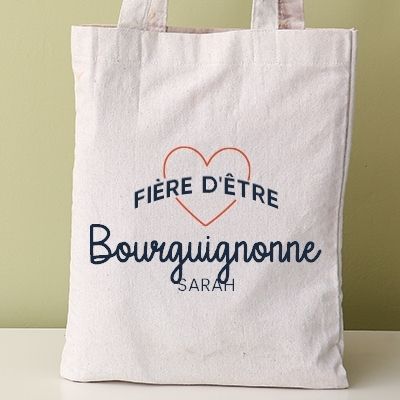 Tote bag personnalisable - Fière d'être Bourguignonne
