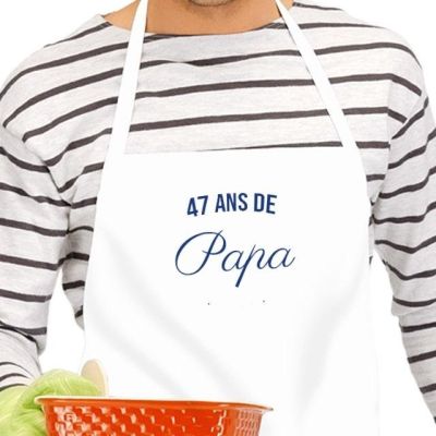 Tablier blanc papa 47 ans