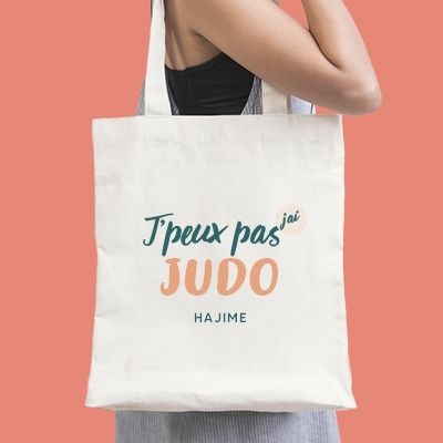 Tote bag personnalisable - J'peux pas j'ai judo