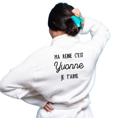 Peignoir personnalisé pour une Yvonne