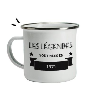 Mug émaillé légendes année 1971
