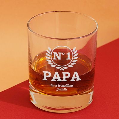 Verre à whisky personnalisé - Papa N°1