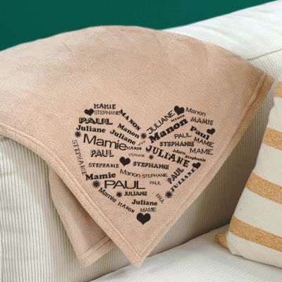 Plaid polaire personnalisé prénom deals