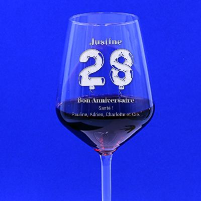 Verre à vin, cadeau pour 18e anniversaire, gravure 2005, cadeau pour  petit ami