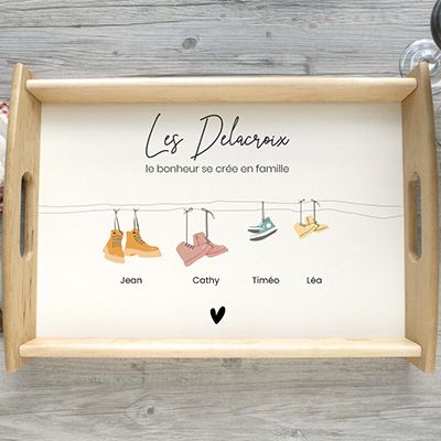 Plateau personnalisé - Famille Chaussures