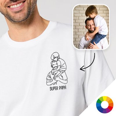 T-shirt homme personnalisé brodé - Photo