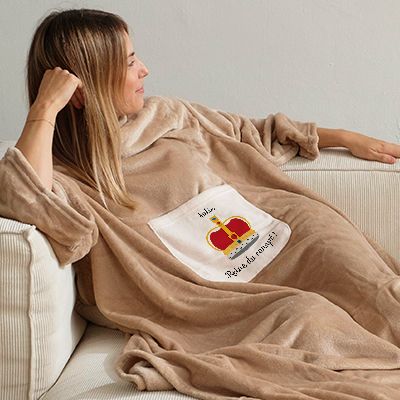 Plaid à manches personnalisé - Reine et Roi