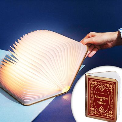 Lampe livre lumineux personnalisé couple - Conte de fées