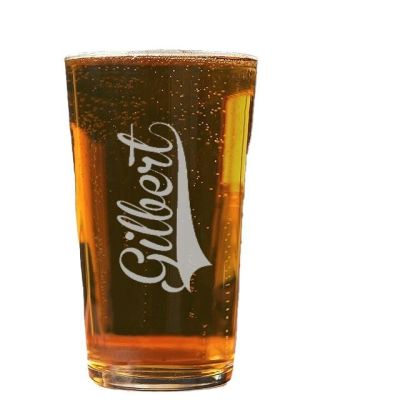 Verre à bière pinte personnalisé pour un Gilbert