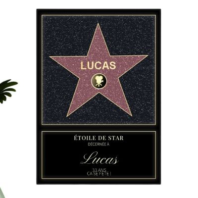 Affiche étoile de star homme 33 ans