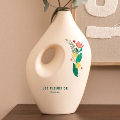 Vase personnalisé en céramique - Fleurs